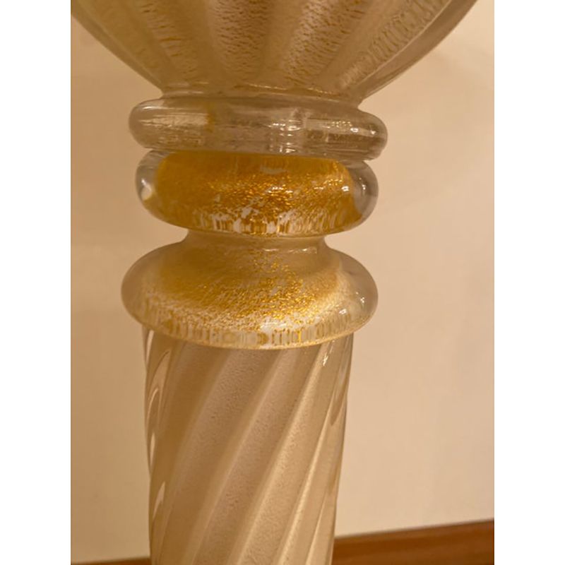 1990s Italian Venetian White And Gold Murano Glass Style Coffee Table photo buy