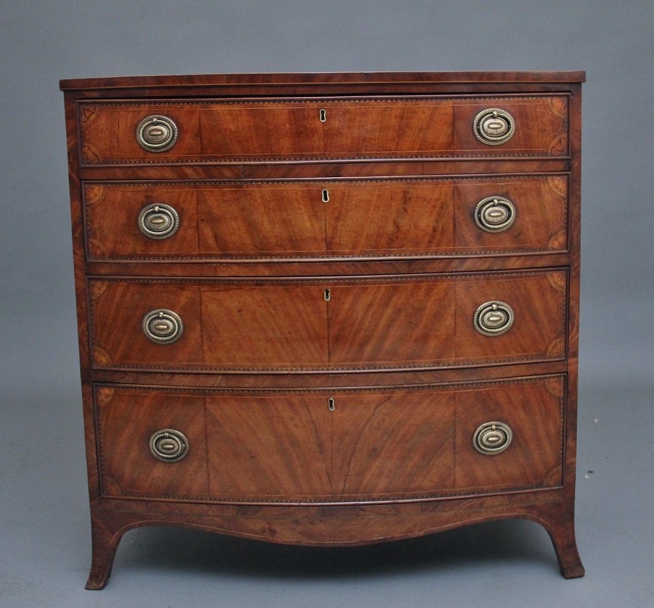 18th Century Inlaid Mahogany Chest