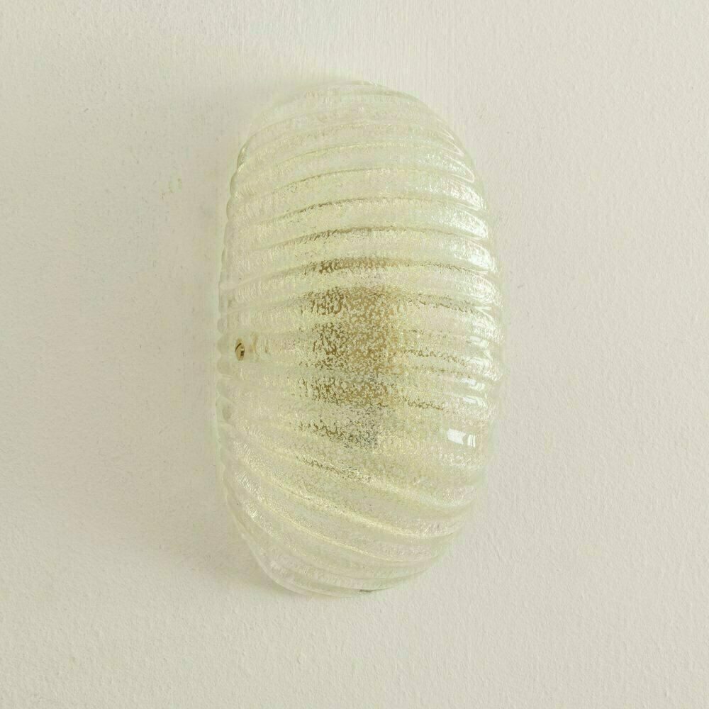 Murano Glass Wall Lamps With Brass Structure, Italy, 1990s, Set Of 2 photo vinterior