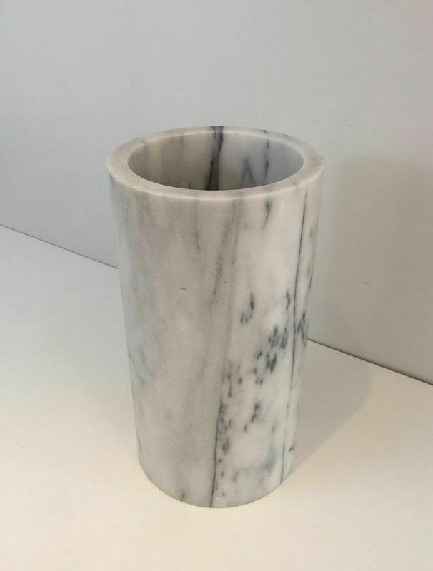Round Carrara Marble Umbrella Stand In The Taste Of Angelo Mangiarotti photo furniture