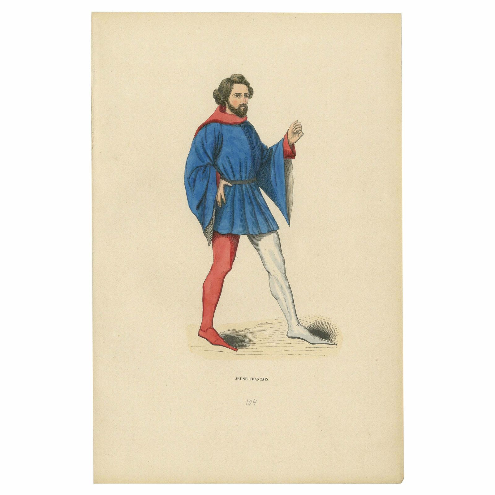 French Youth In Traditional Medieval Attire, 1847