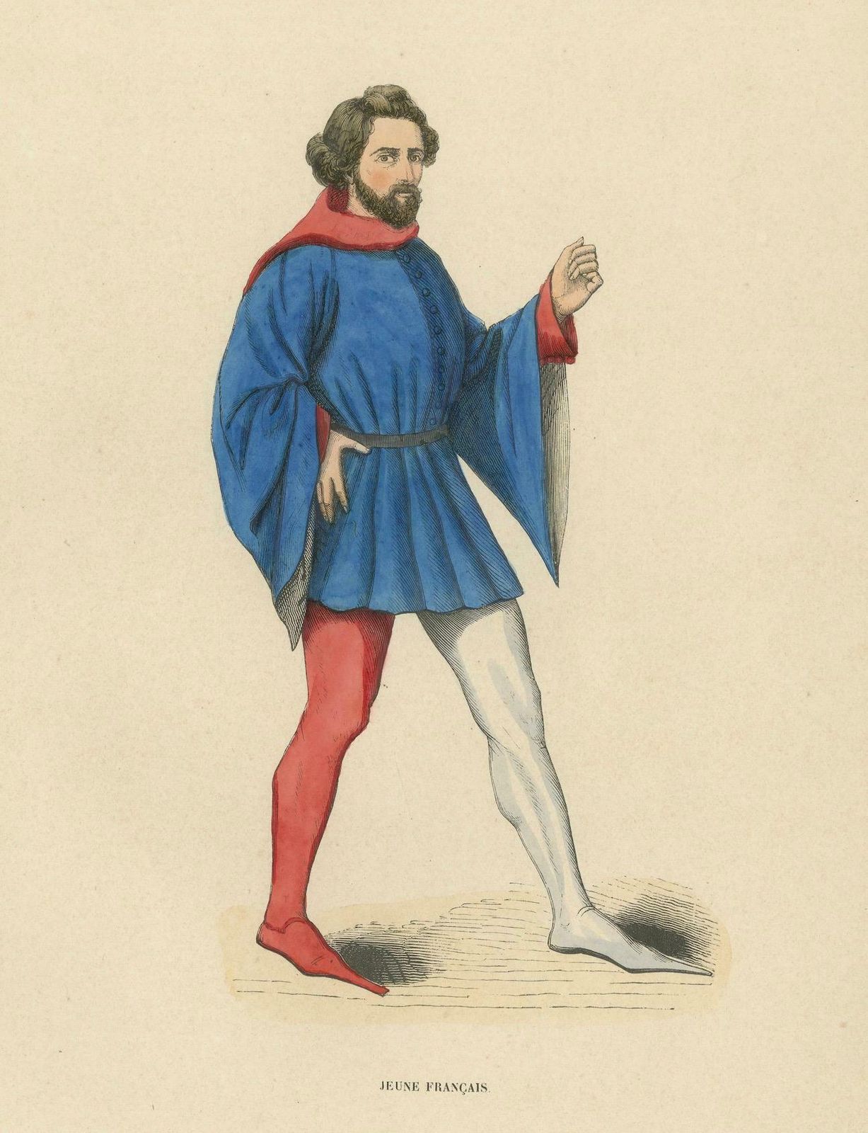 French Youth In Traditional Medieval Attire, 1847 photo Art