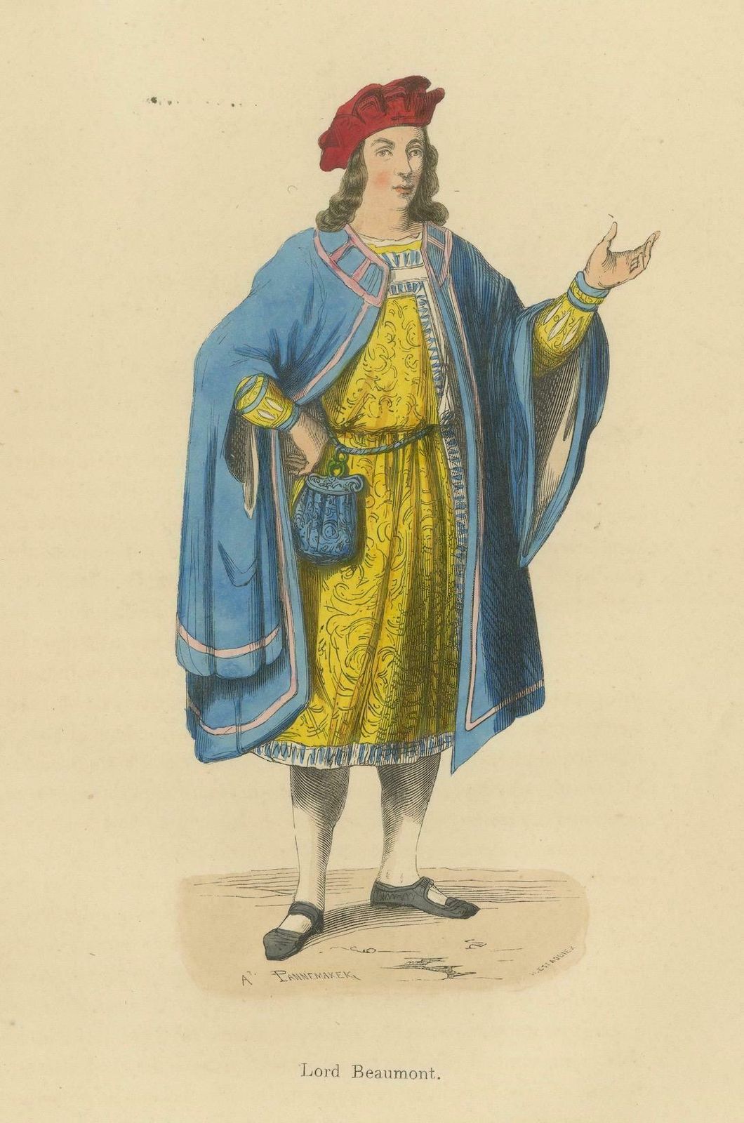 Lord Beaumont In Courtly Attire, Costume Di Moyen Age, 1847 photo 143.0