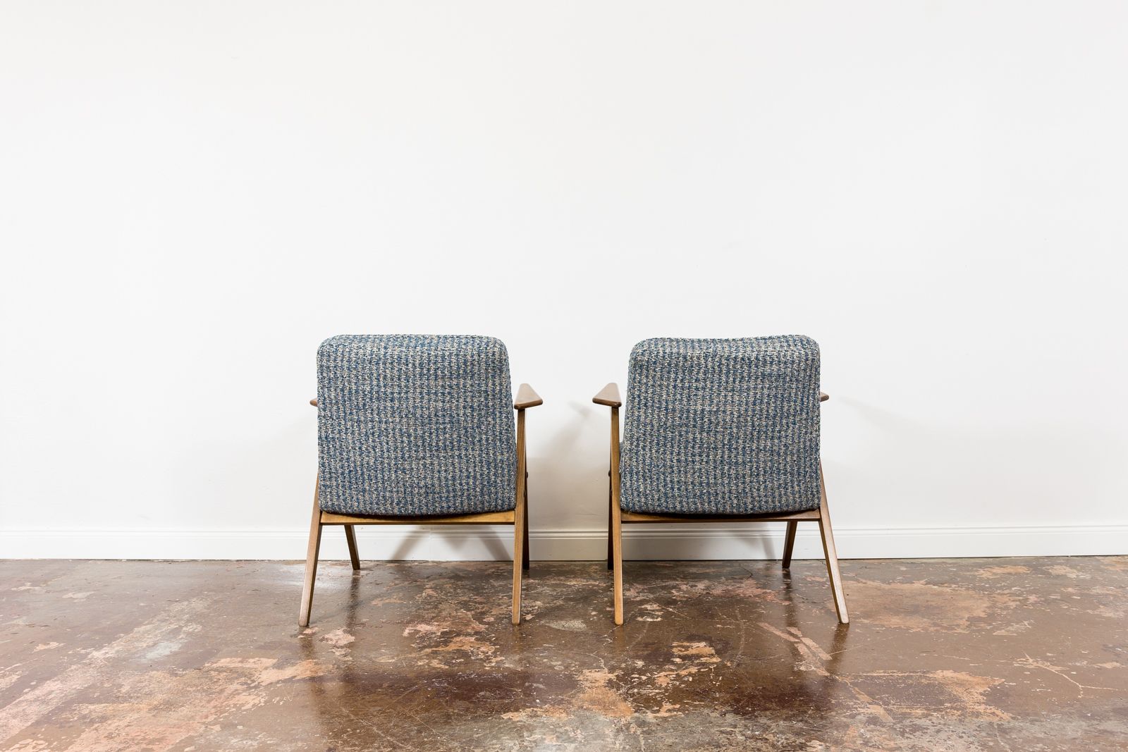 Customizable Pair Of Restored Mid Century "Bunny" Armchairs, 1970's photo buy