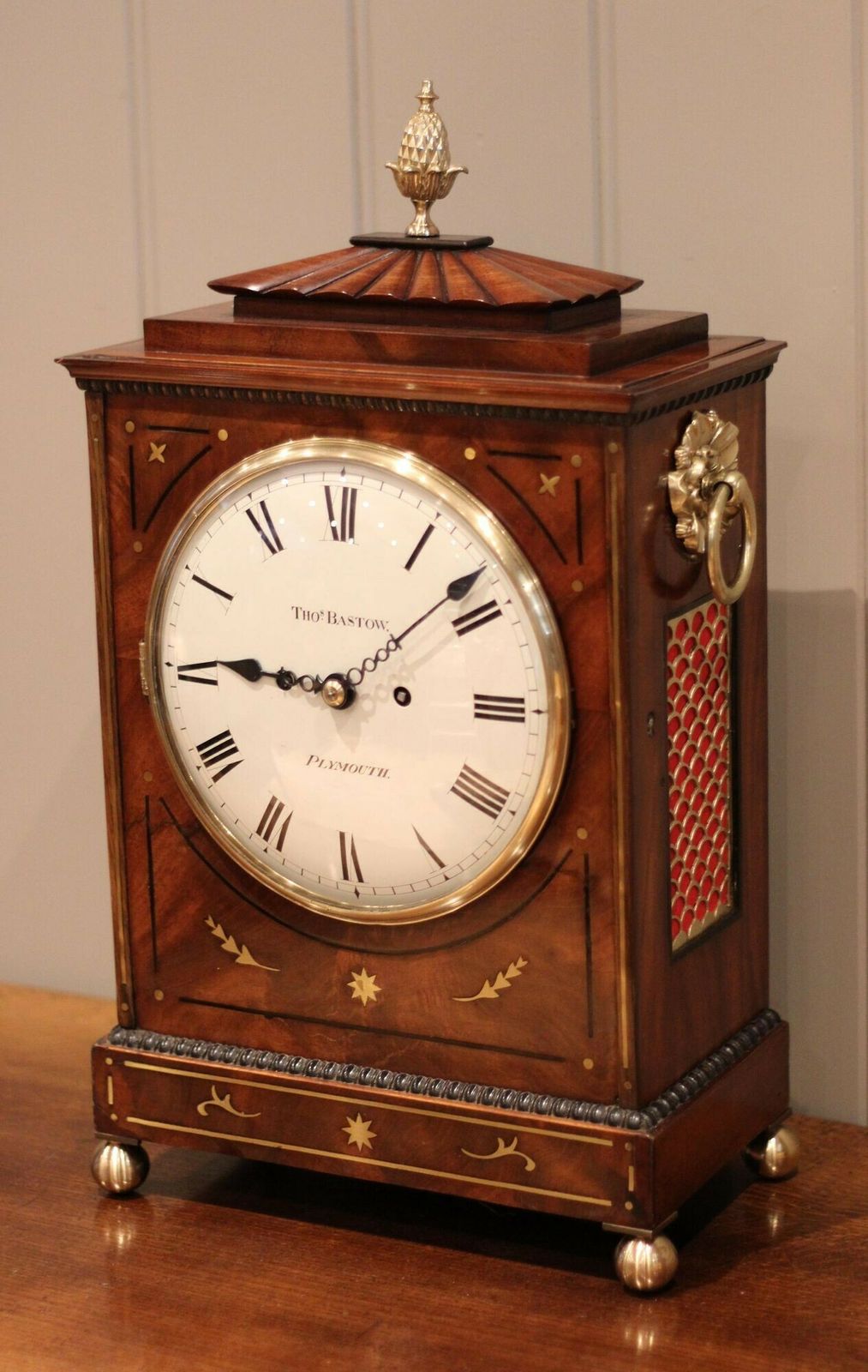 Mahogany Regency Chamfer Top Bracket Clock photo furniture
