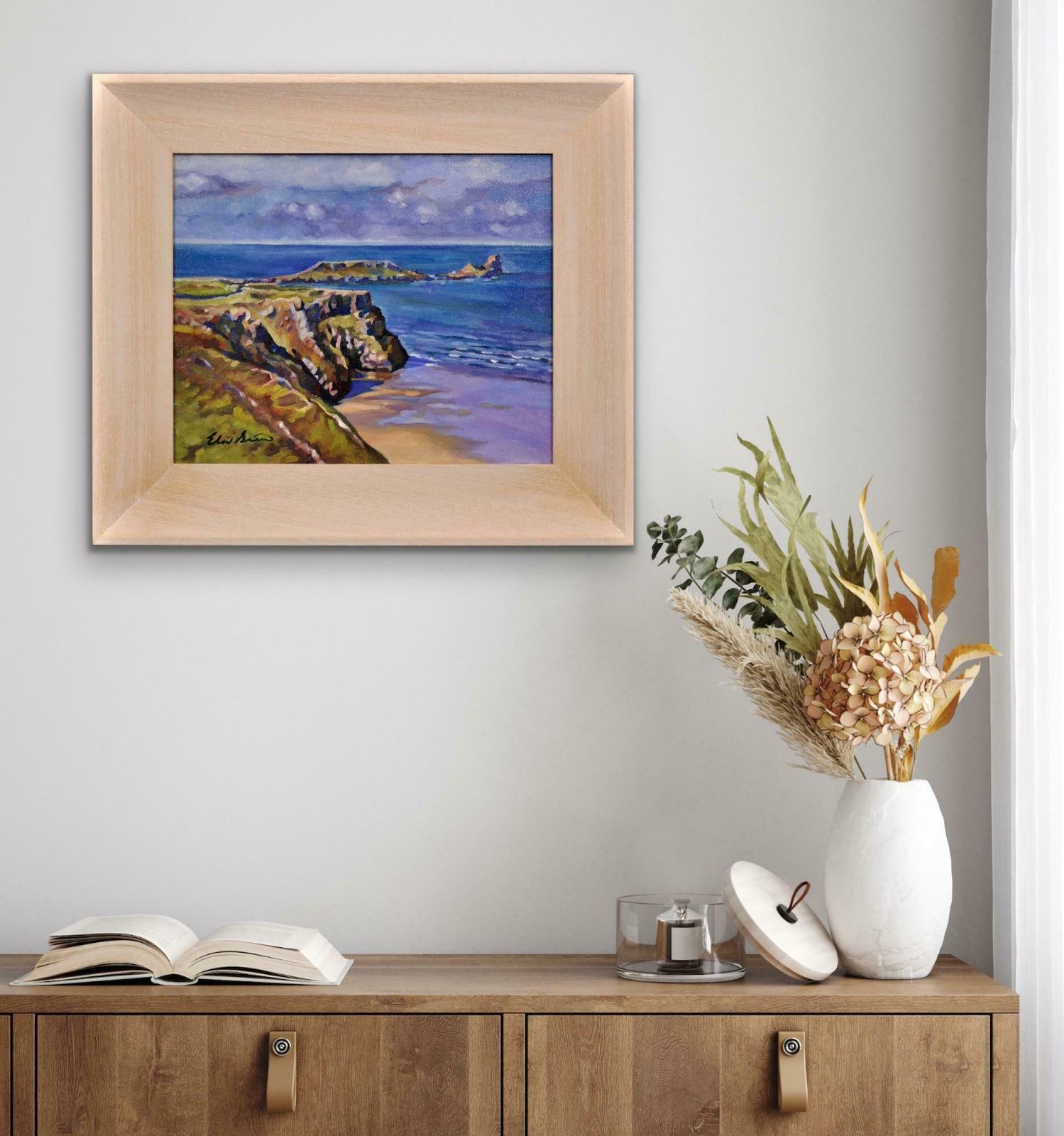 photo furniture Elin Sian Blake Worm’s Head (Pen Pyrrod), Gower Peninsula. Rhossili. Swansea Bay. South Wales.