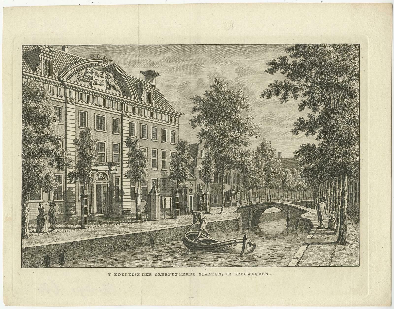 Antique Print Of The Provincial Executive Of Leeuwarden In The Netherlands, 1793 photo furniture