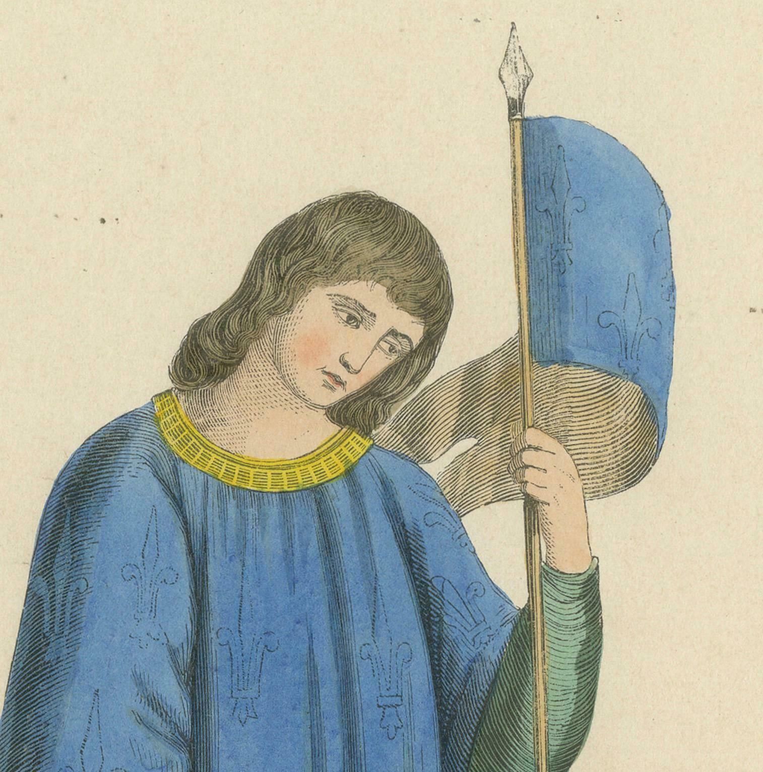 Herald Announcing The Death Of Charles VI, Published In 1847 photo for sale