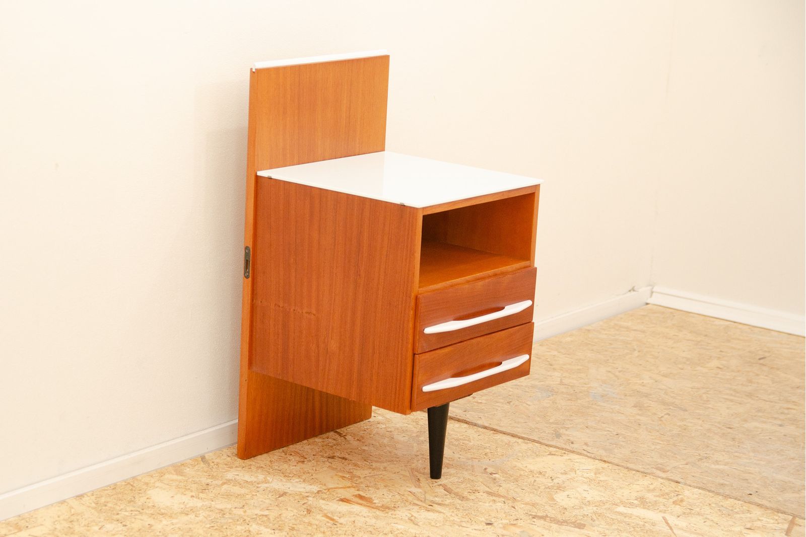 Fully Renovated Midcentury Nightstand By Mojmír Požár, 1960's, Czechoslovakia photo for sale