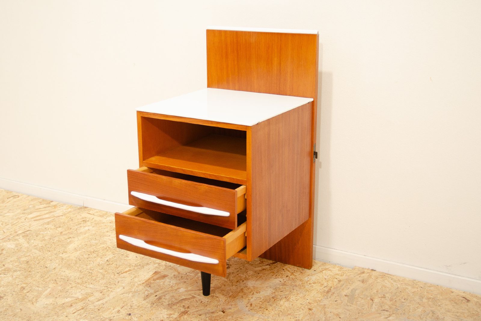 Furniture Fully Renovated Midcentury Nightstand By Mojmír Požár, 1960's, Czechoslovakia photo