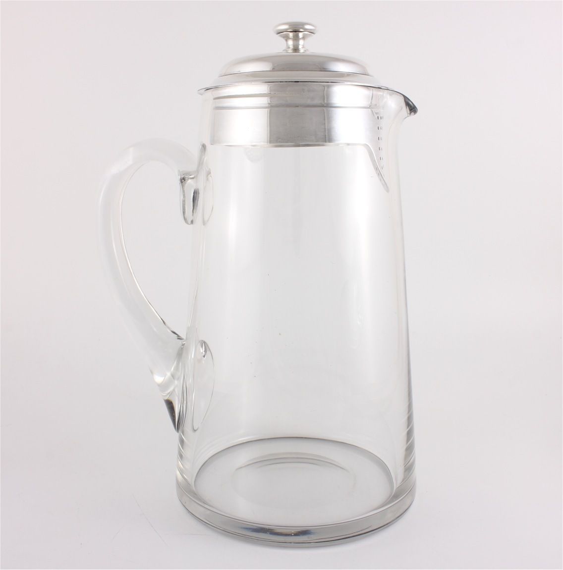 Large Christofle Silver Plate & Glass Water Jug. Vintage French Pitcher. photo furniture
