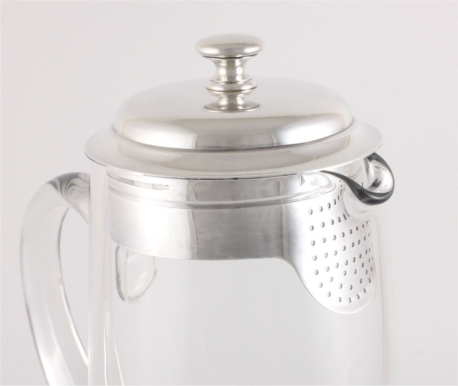 Large Christofle Silver Plate & Glass Water Jug. Vintage French Pitcher. photo buy