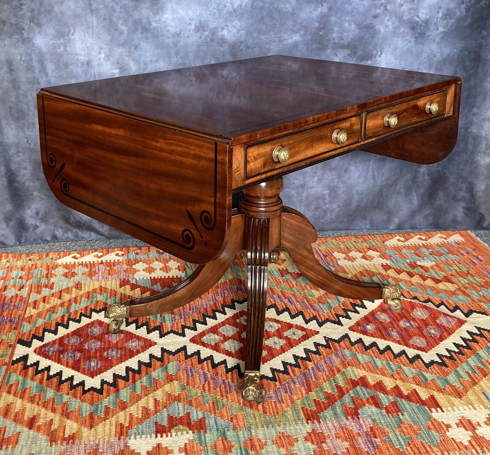 Fine Regency Mahogany Drop Leaf  Table Circa 1810 photo furniture