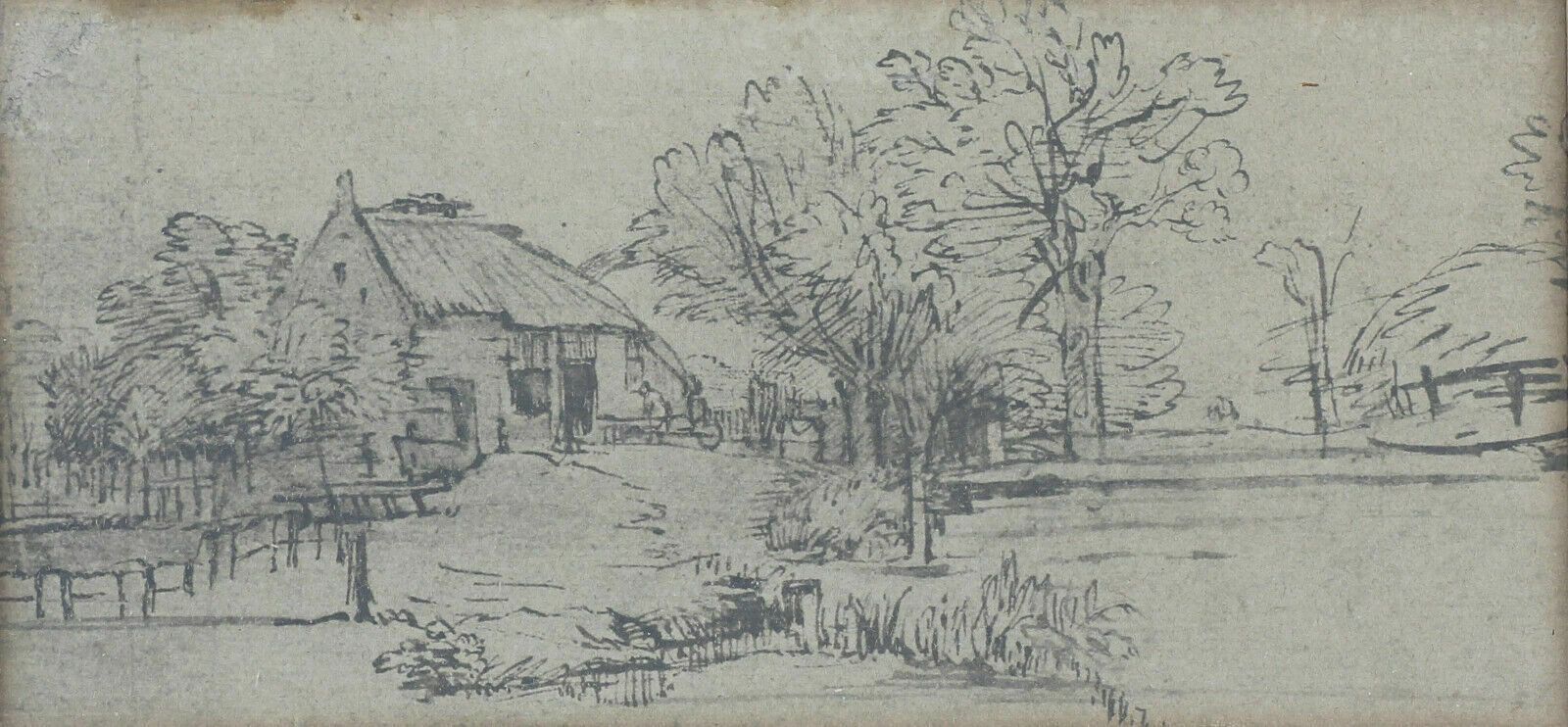 Pencil Sketch Of A Shack In A Landscape photo furniture