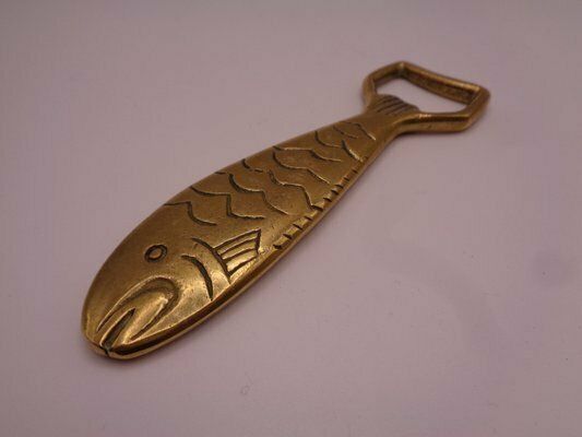 Brass Fish Bottle Opener By Svenskt Tenn, Sweden, 1950s