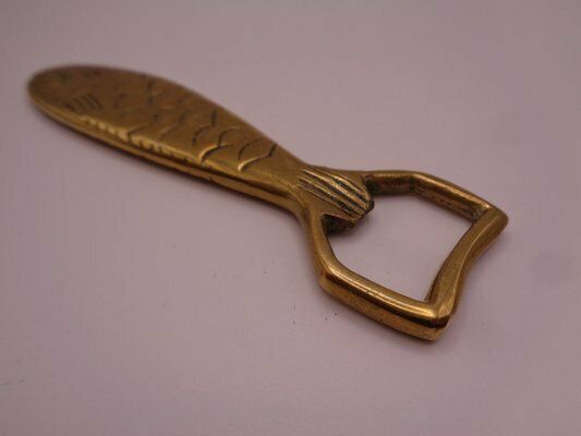 Brass Fish Bottle Opener By Svenskt Tenn, Sweden, 1950s photo vinterior