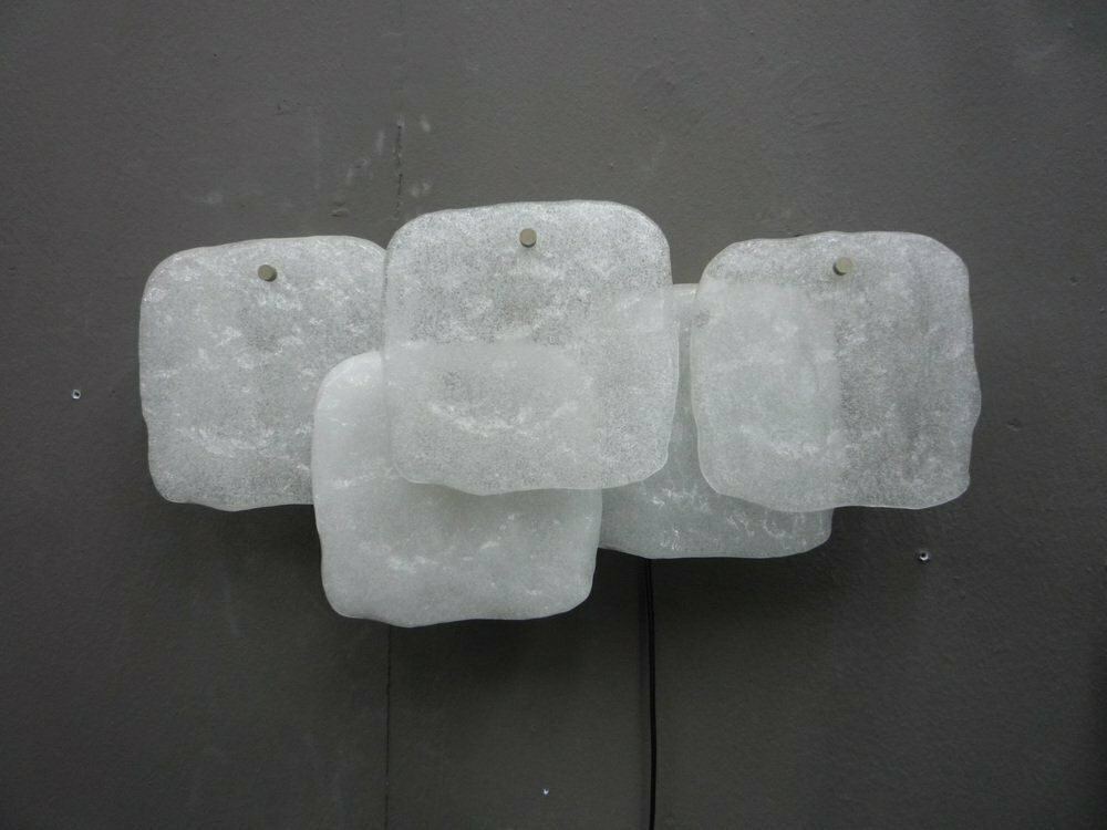 Large Space Age Glass Wall Lamps By Jt Kalmar For Kalmar Franken Kg, 1960s, Set Of 2 photo 2911.0