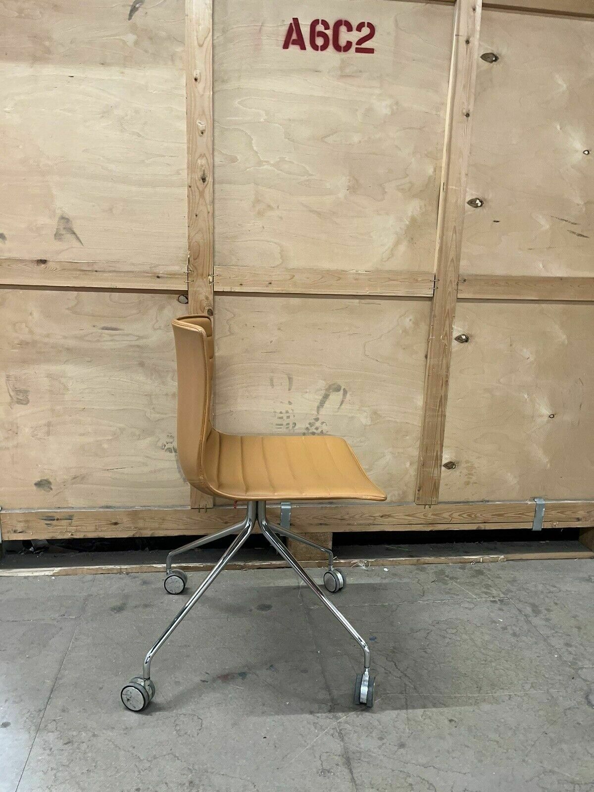 Arper Catifa 46 Studio / Office Chair Tan Leather photo for sale