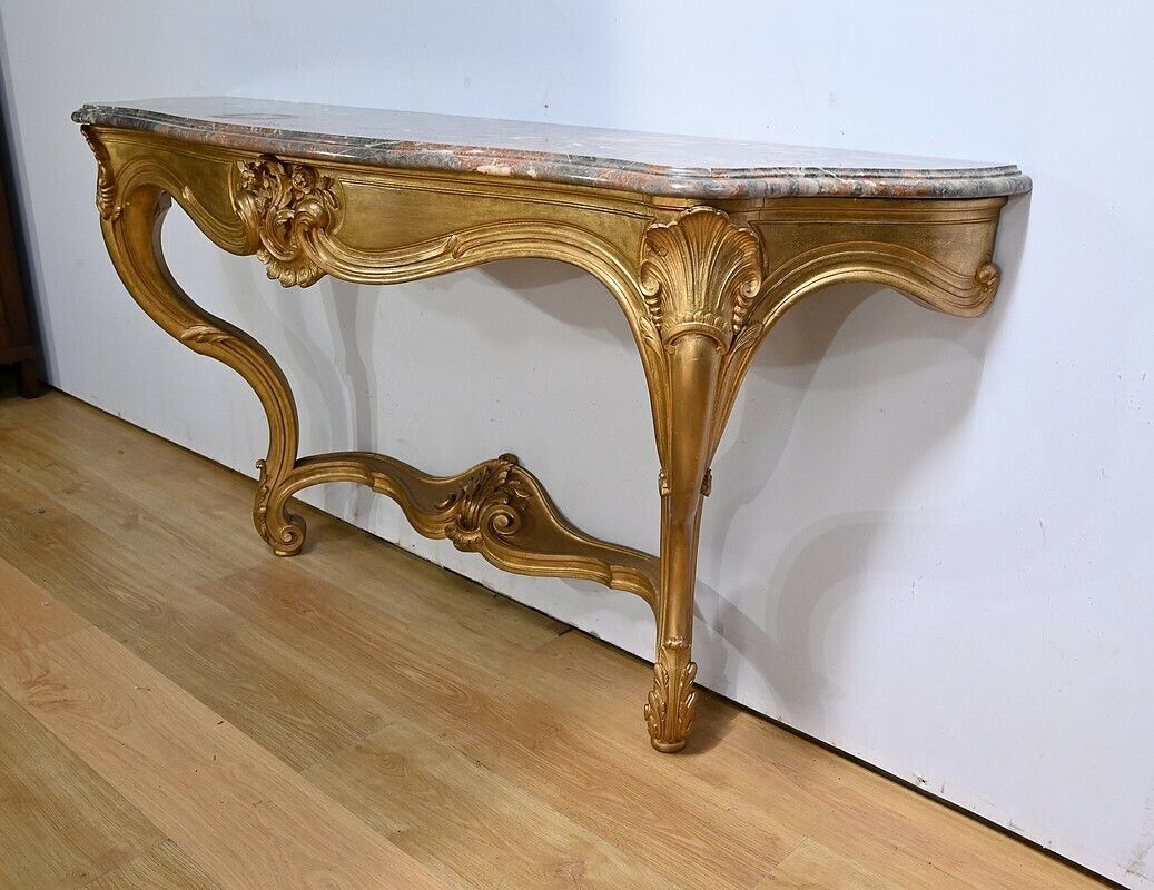Important Louis XV Wall Console – Early 20th Century photo for sale
