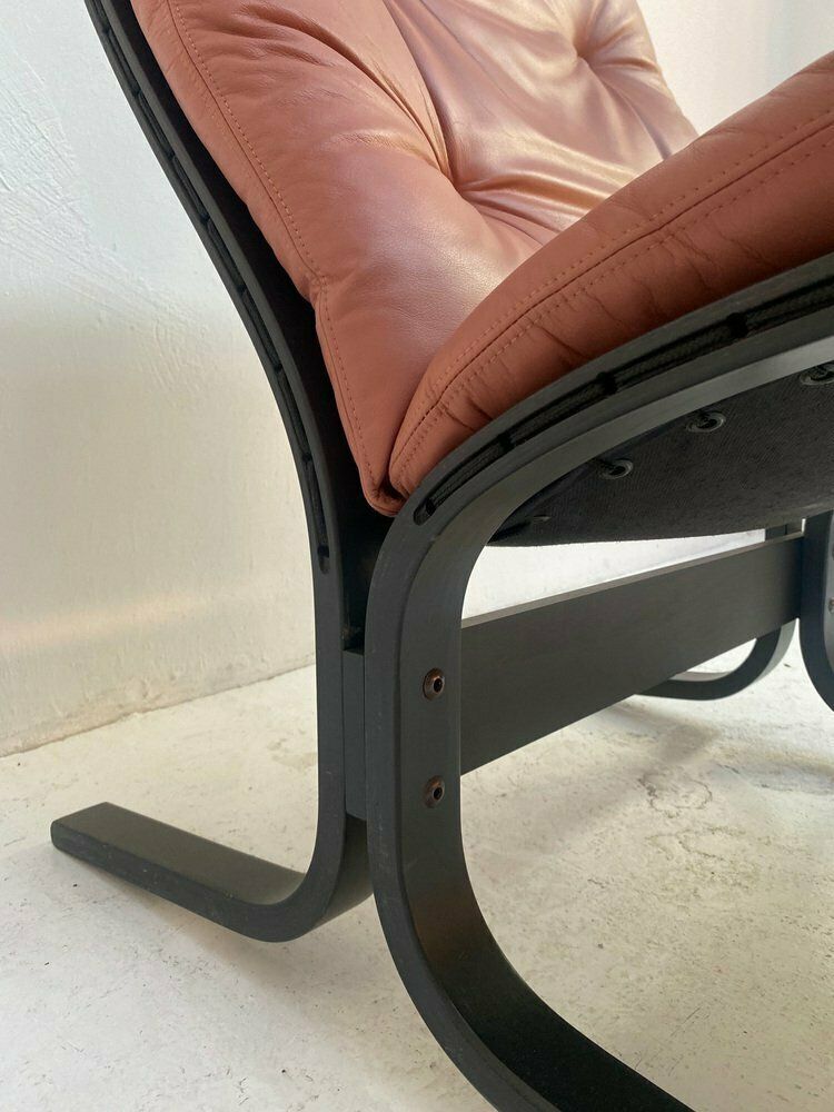 Siesta Easy Chair In Pink Leather By Ingmar Relling For Westnofa, Norway, 1960s photo buy