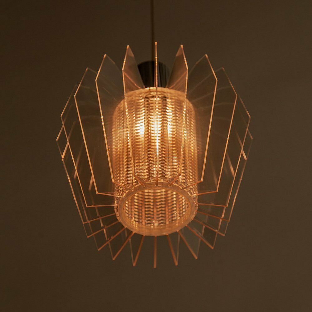 Vintage Space Age Acrylic Glass Pendant Lamps From Raak Amsterdam, 1960s, Set Of 2 photo Lighting
