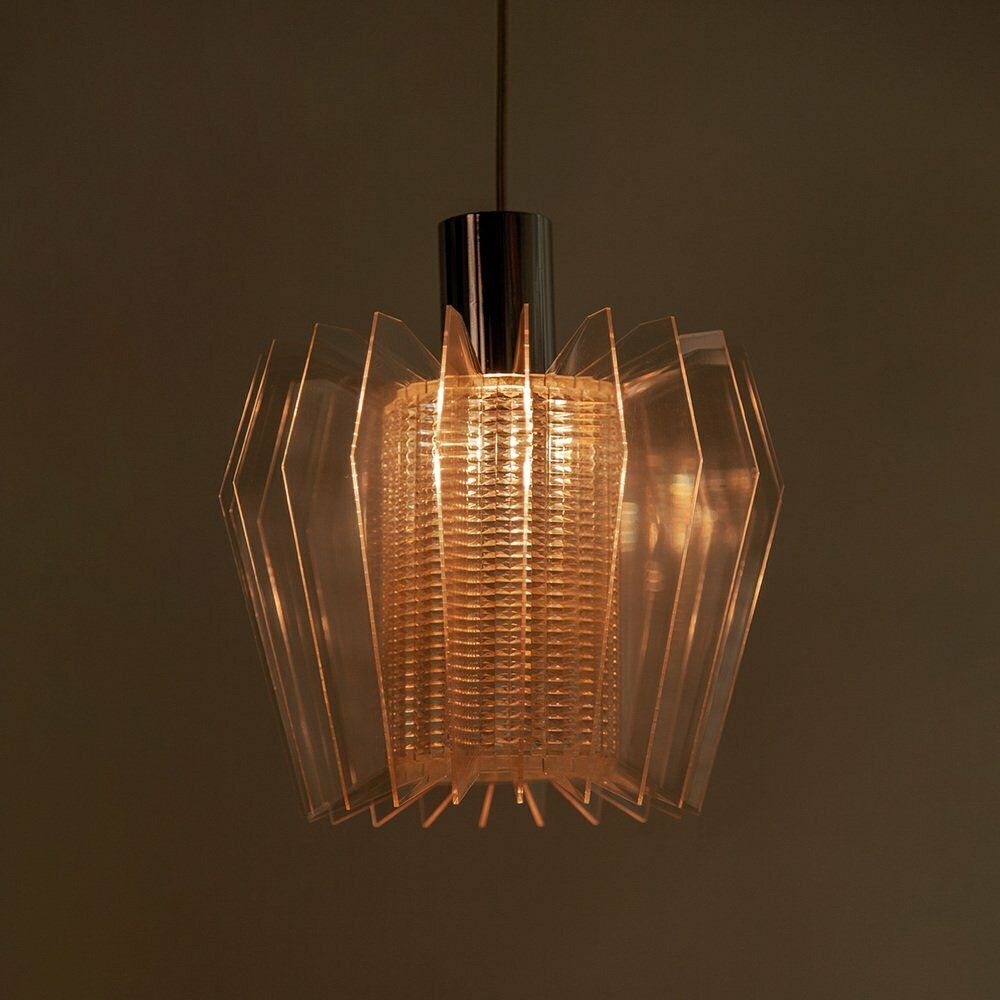 Vintage Space Age Acrylic Glass Pendant Lamps From Raak Amsterdam, 1960s, Set Of 2 photo 1162.0