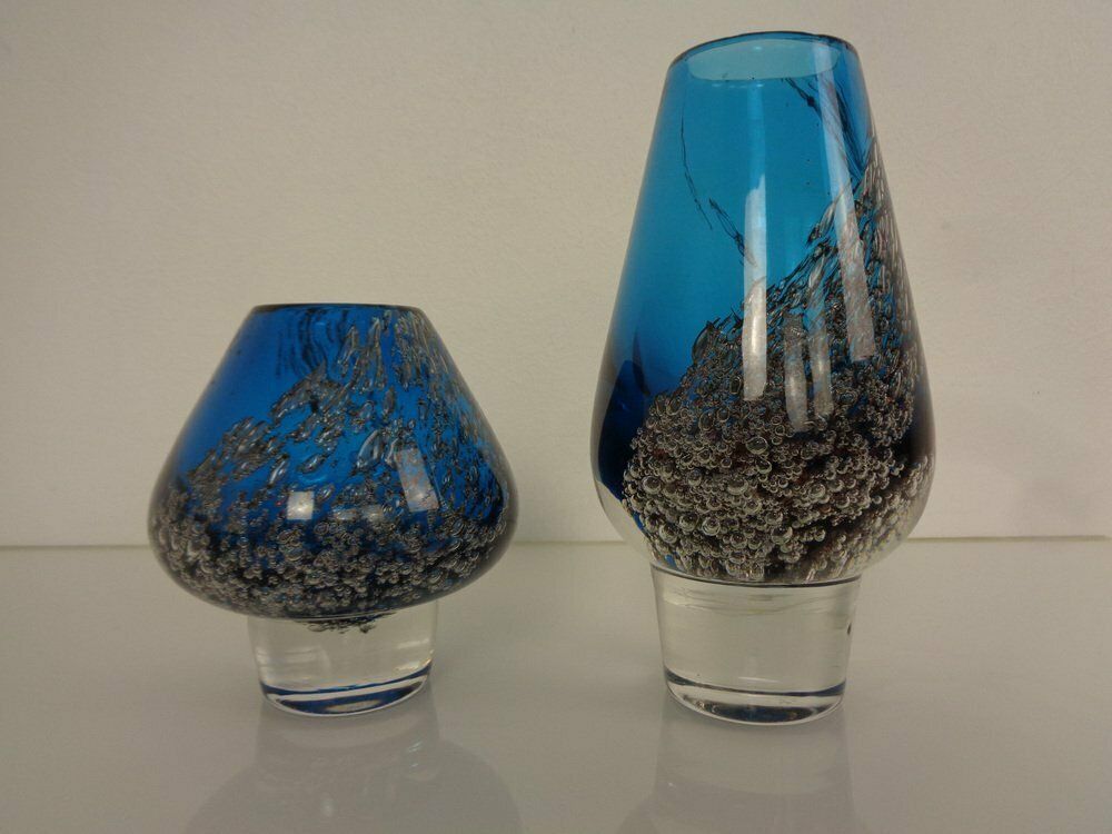 Florida Glass Vases By Heinrich Löffelhardt For Zwiesel, Germany, 1970s, Set Of 3 photo 321.0