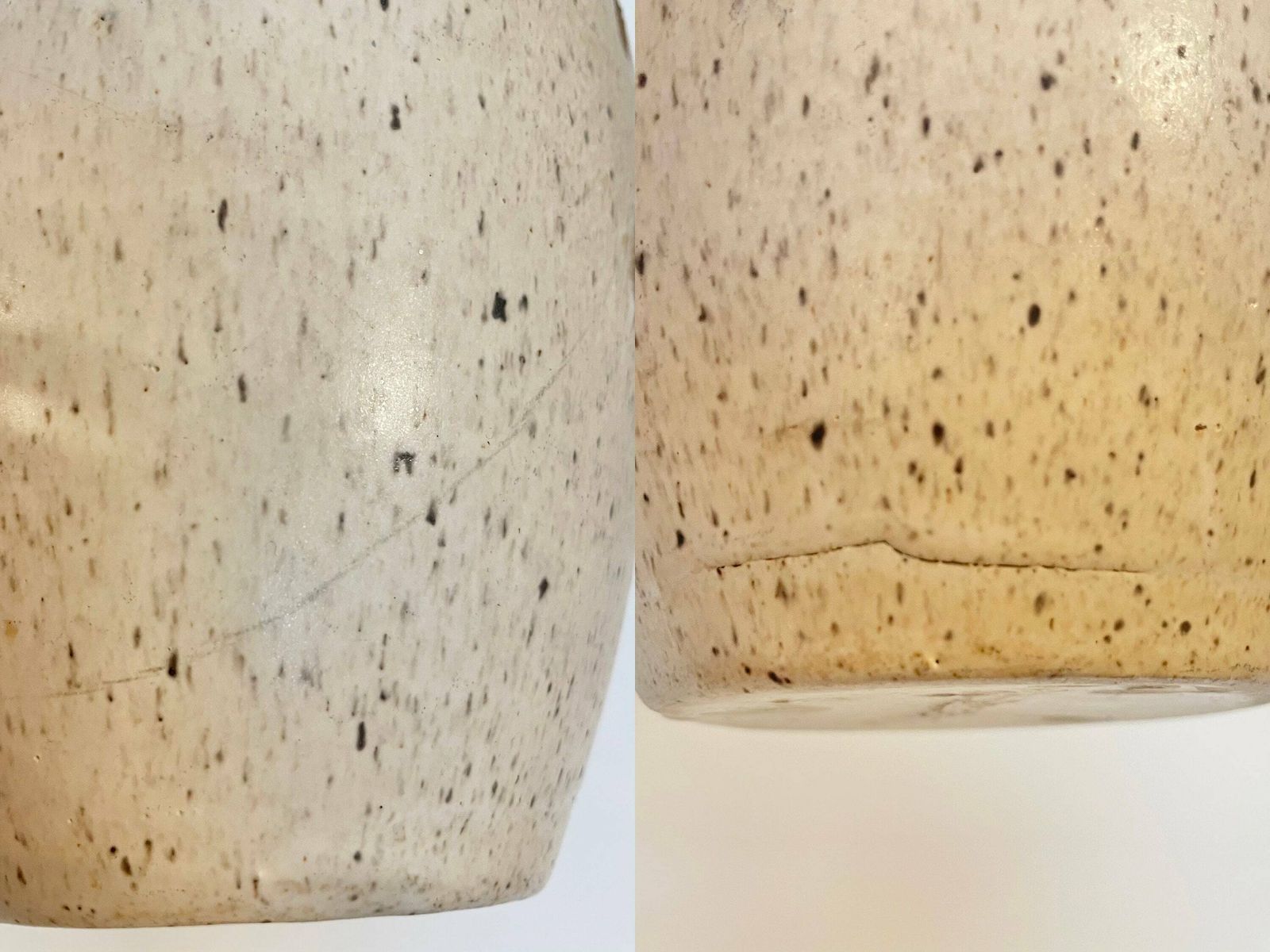 photo for sale Original Danish Fine Art Ceramic Vase With Grooves And Elegant Shape   Design By Hans Nielsen Buch For Brangstrup Stentøj