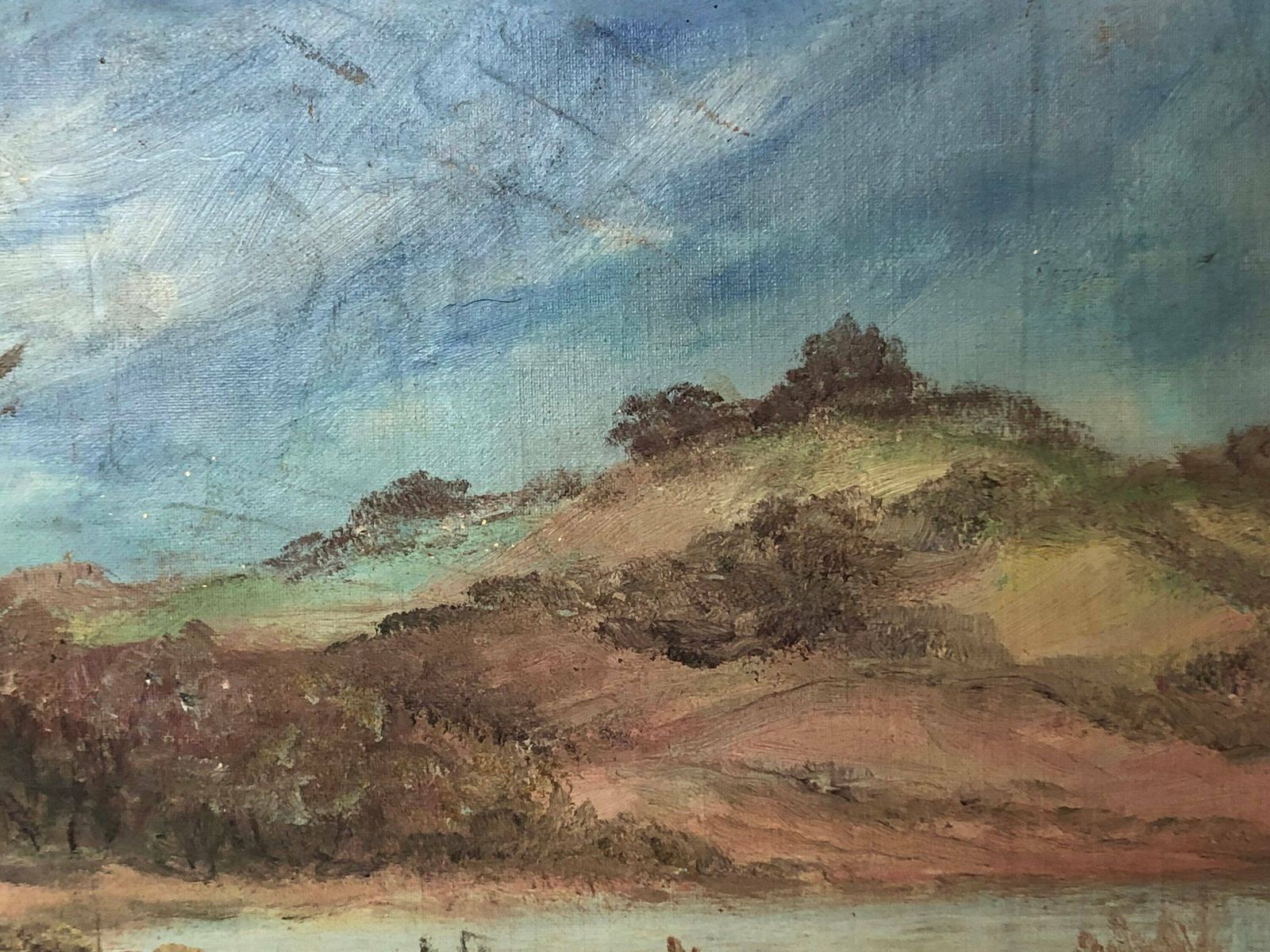 Original Danish 1950s Oil Painting By Richard Wiggers With Motive Of A Beautiful Landscape photo buy