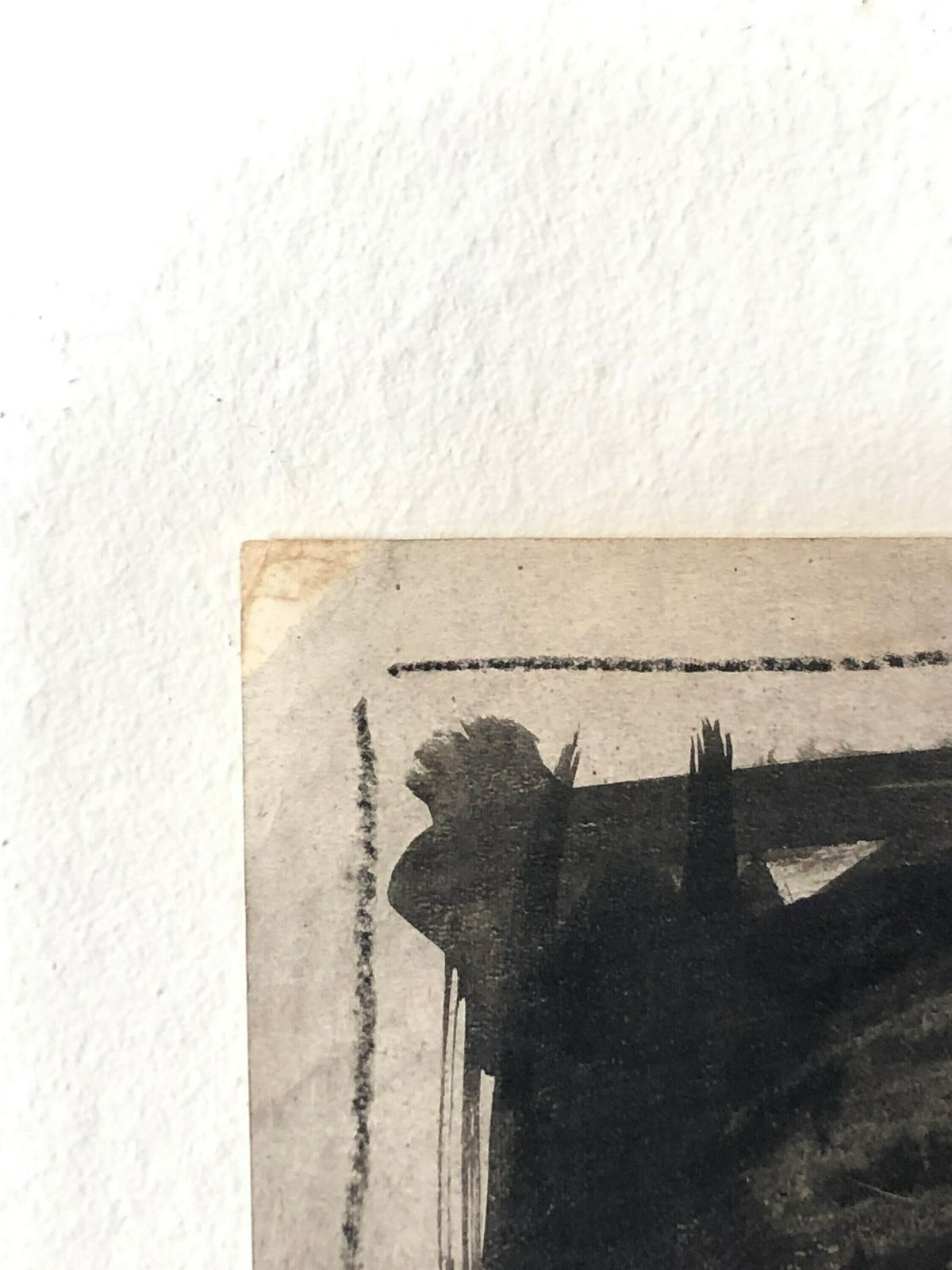 Danish Vintage Original John Hansen Drawing With Charcoal And Ink From 1986 With Abstract Figurative Torso Motive photo buy