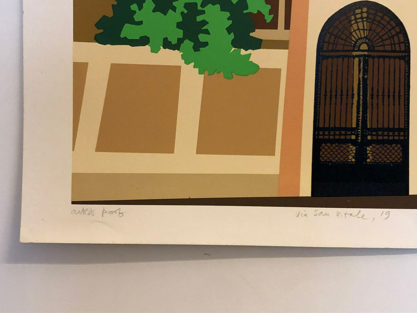 Franco Costa (1934 2015) Vintage Original Signed Print   Figurative Colourful Art By Renowned Artist From Italy photo vinterior