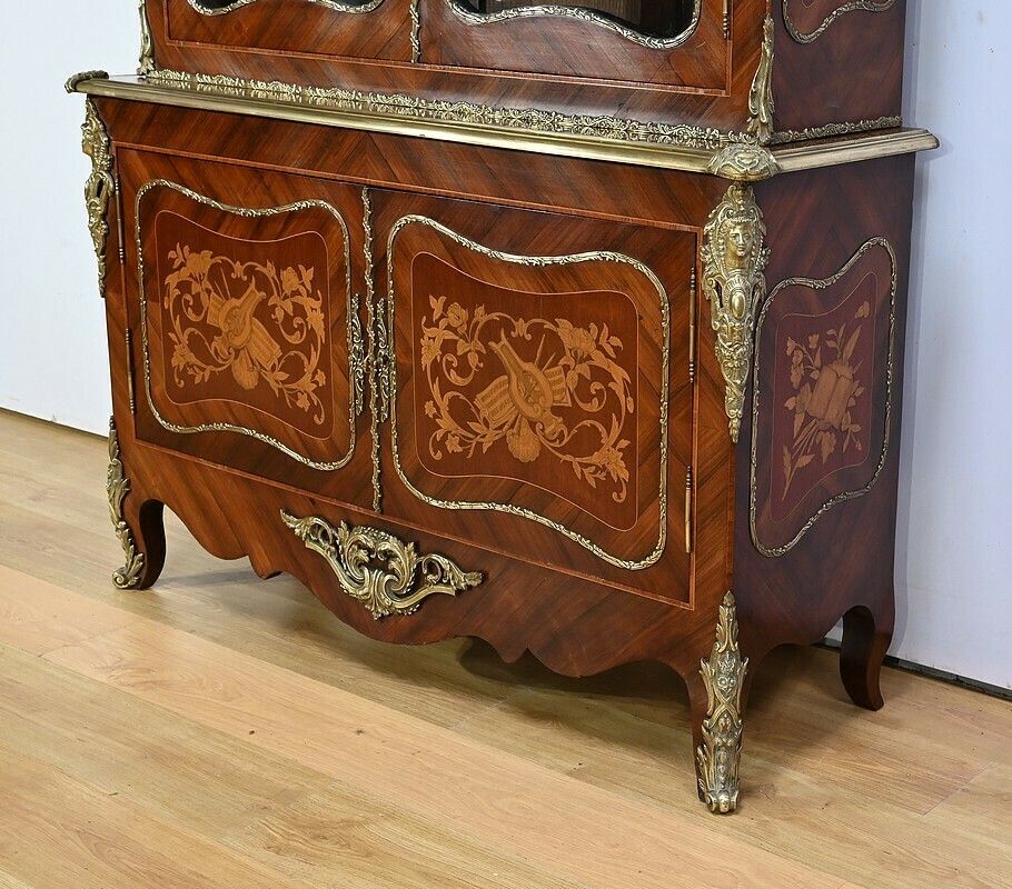 photo buy Two Body Bookcase, Louis XV Style – Late 19th Century