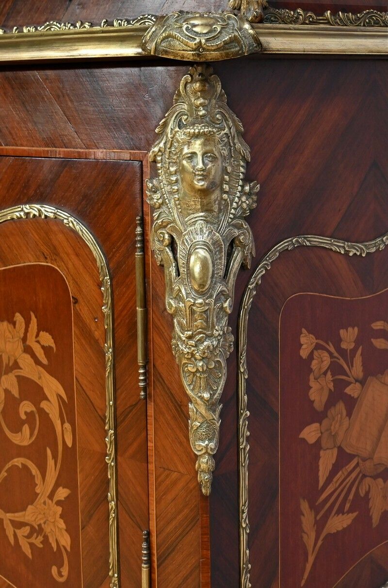 photo vintage Two Body Bookcase, Louis XV Style – Late 19th Century