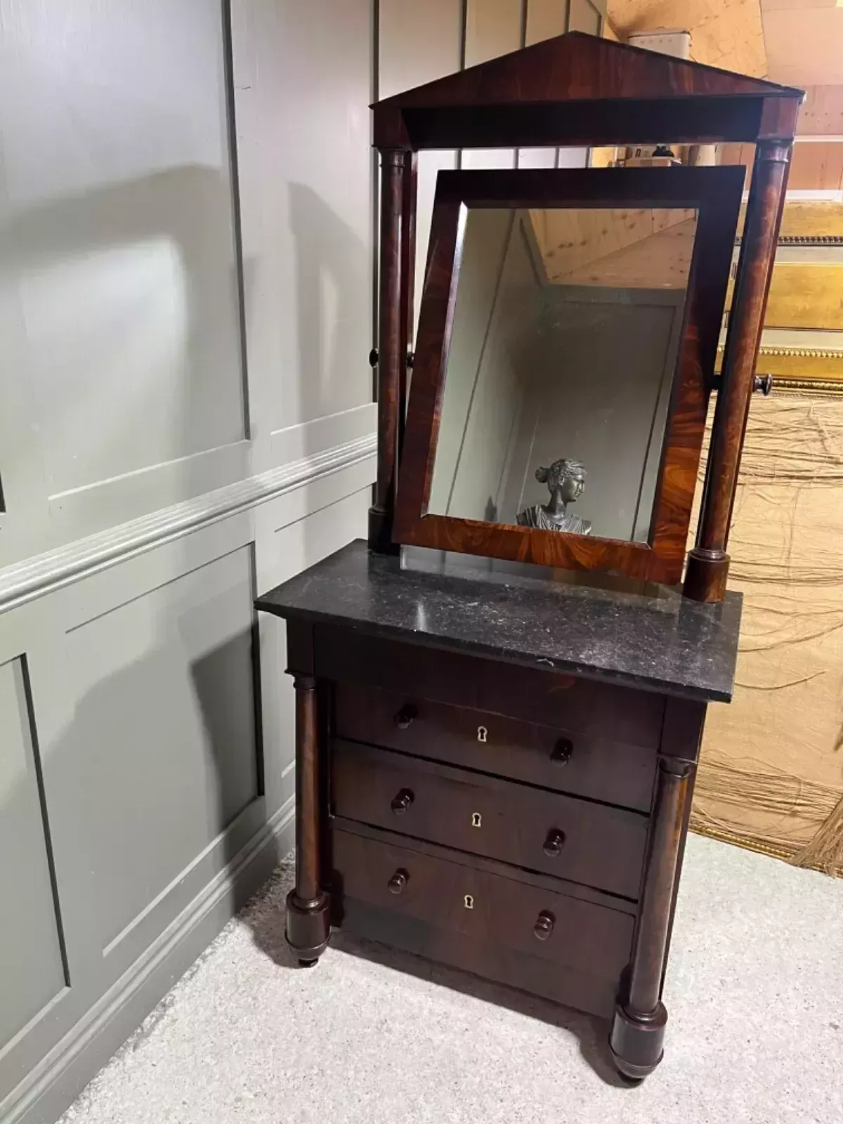 Antique French Dressing Table/Dressing Chest Empire Period Early 1800’s