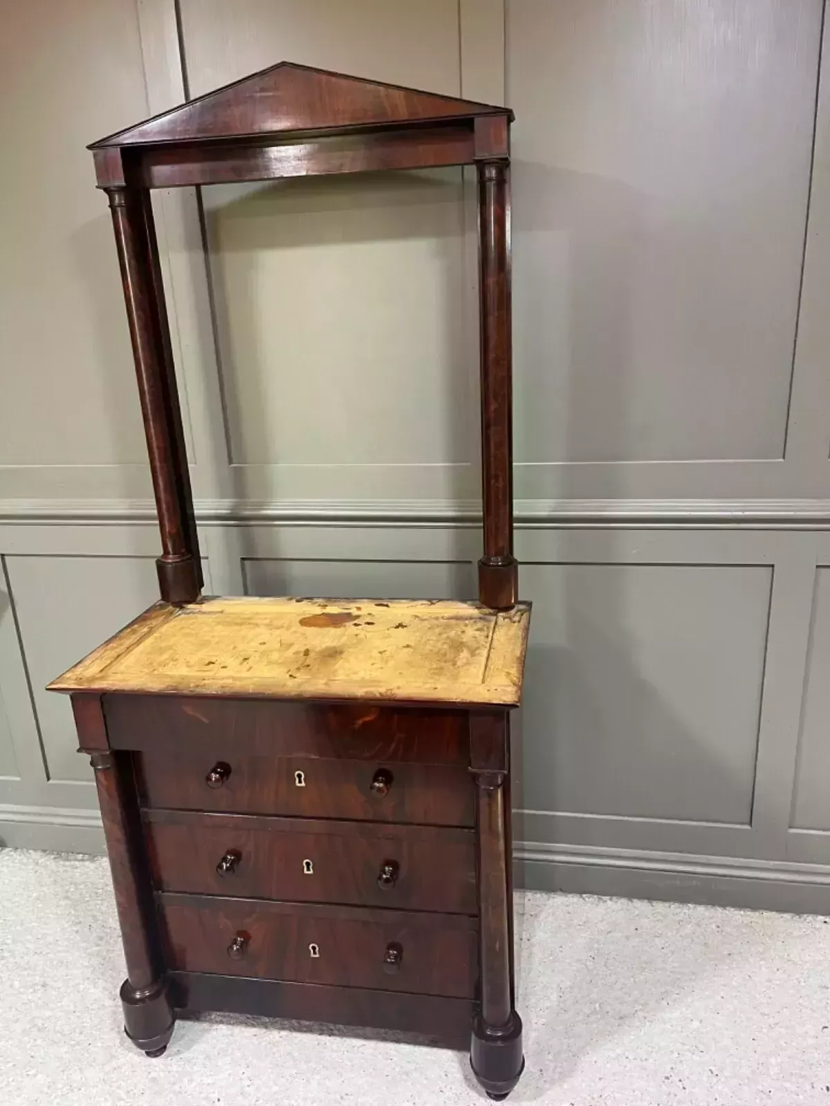 photo vinterior Antique French Dressing Table/Dressing Chest Empire Period Early 1800’s