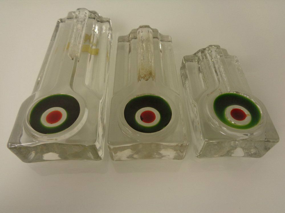 photo for sale Pop Art Glass Vases By H. Düsterhaus For Walther, Germany, 1960s, Set Of 3