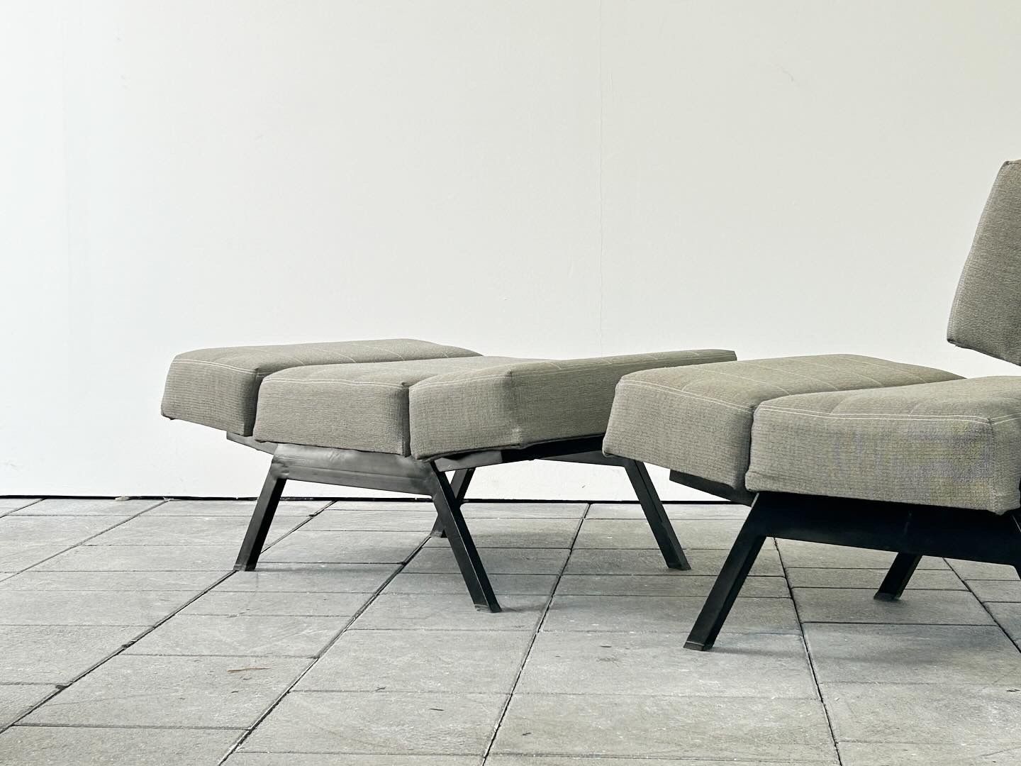 Set Of Three Panchetto Lounge Chairs Designed By Rito Valla For Ipe Bologna photo Furniture