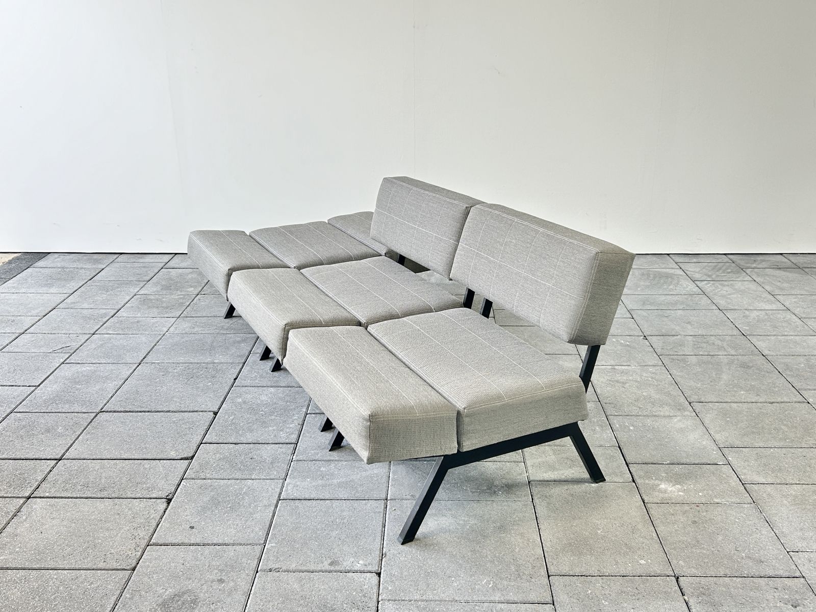 Set Of Three Panchetto Lounge Chairs Designed By Rito Valla For Ipe Bologna photo vintage