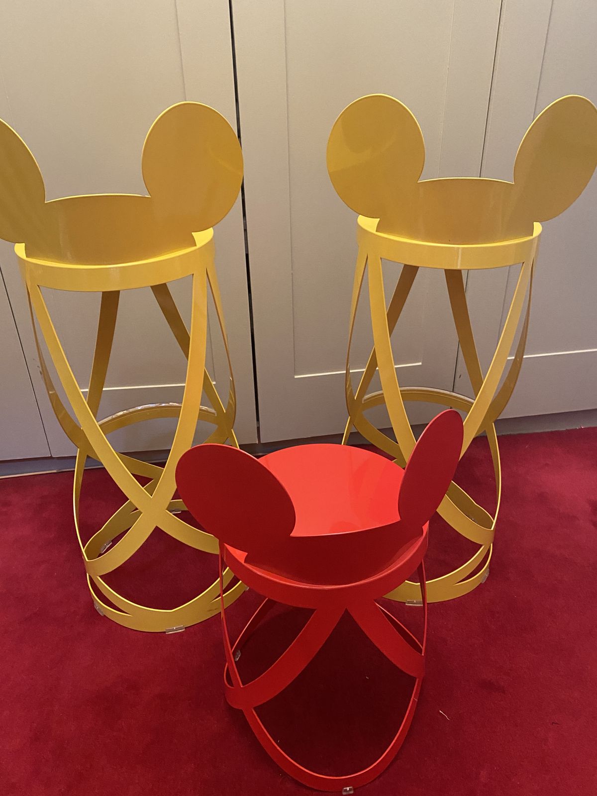 Cappellini And Walt Disney Mickeys' Ribbon Chairs 3 Of Them.