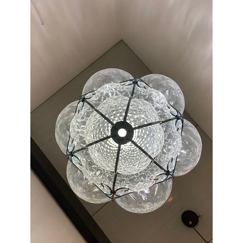 Italian Style Murano Glass Pendant In Transparent photo buy
