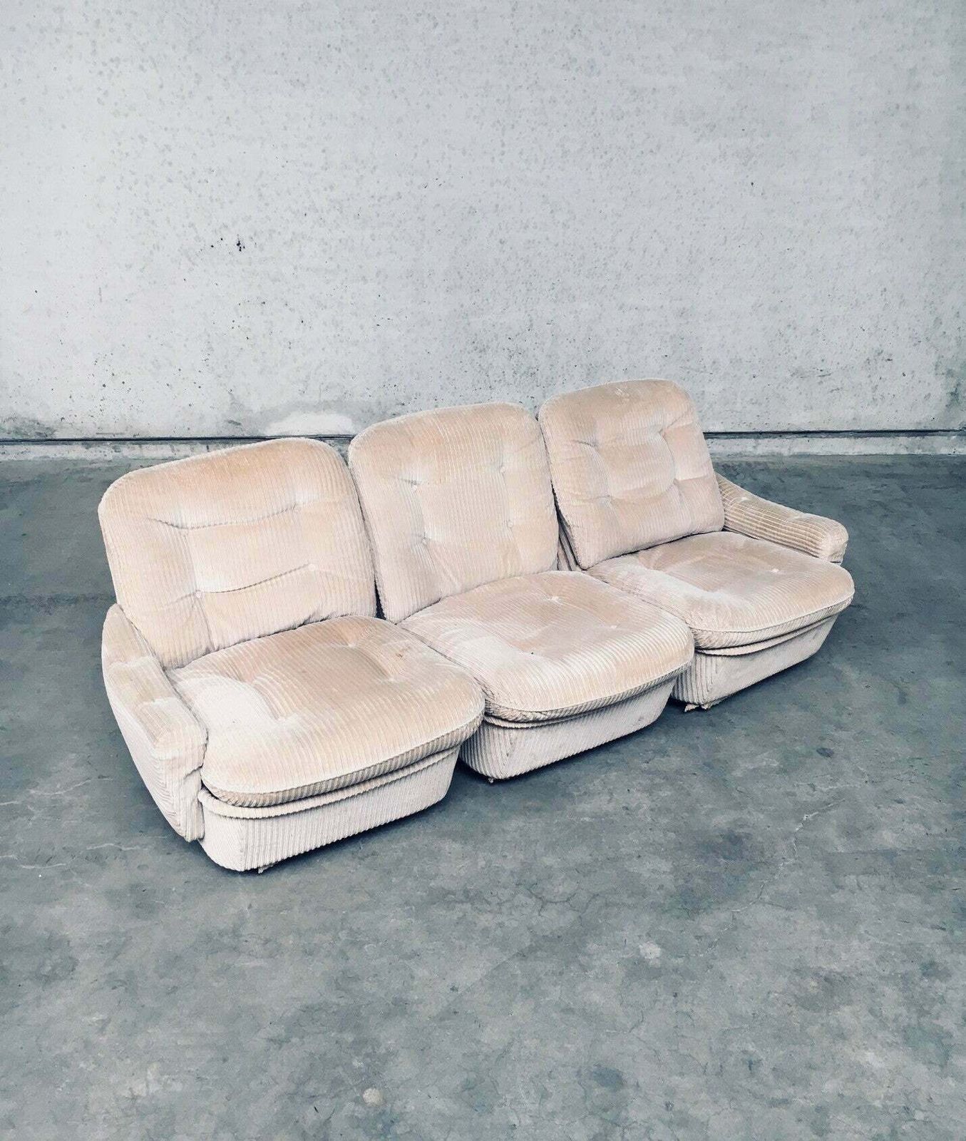 Orchid Modulaire Bank & Fauteuil Van Michel Cadestin Voor Airborne, Frankrijk, Jaren 1970 photo vintage