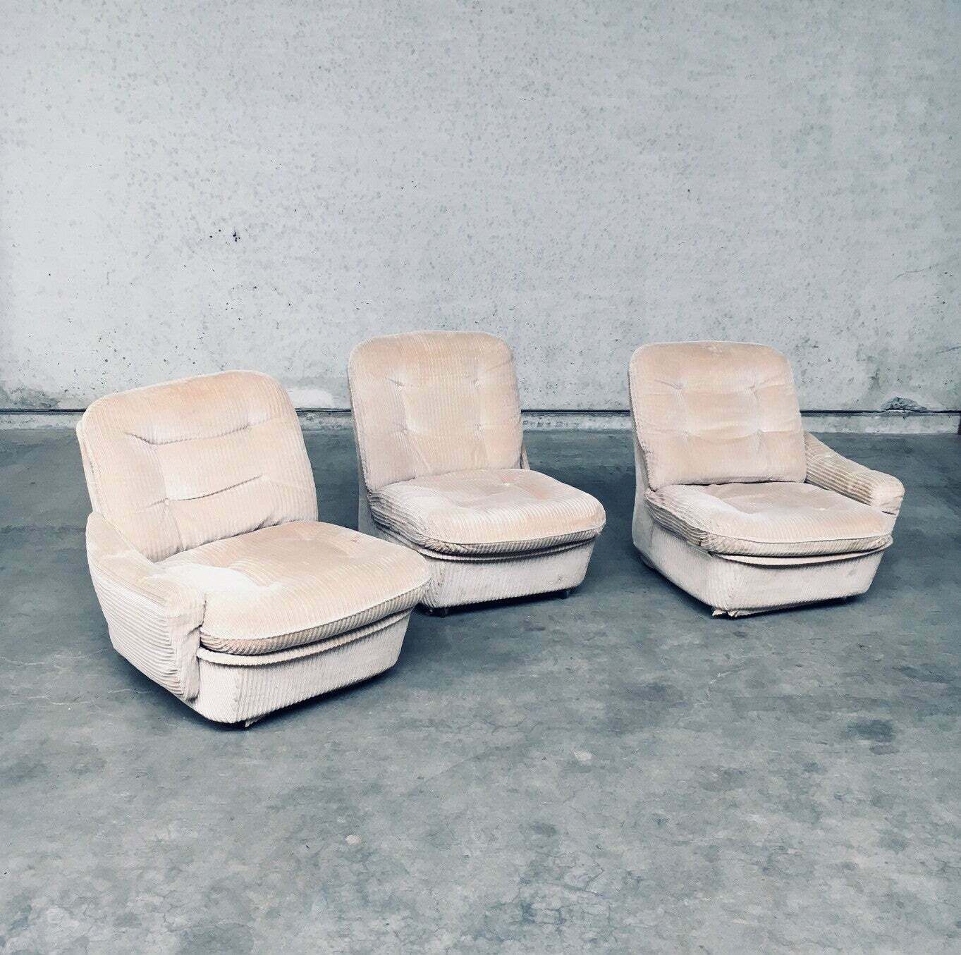 photo furniture Orchid Modulaire Bank & Fauteuil Van Michel Cadestin Voor Airborne, Frankrijk, Jaren 1970