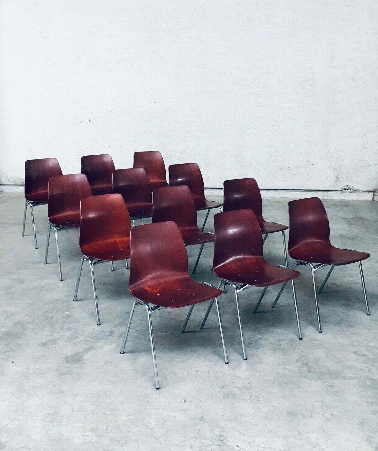 Mid Century Design Stapelstoelen Van Elmar Flötotto Voor Pagholz, Jaren 1960, Duitsland photo furniture