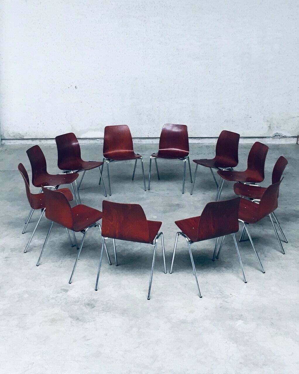 photo for sale Mid Century Design Stapelstoelen Van Elmar Flötotto Voor Pagholz, Jaren 1960, Duitsland