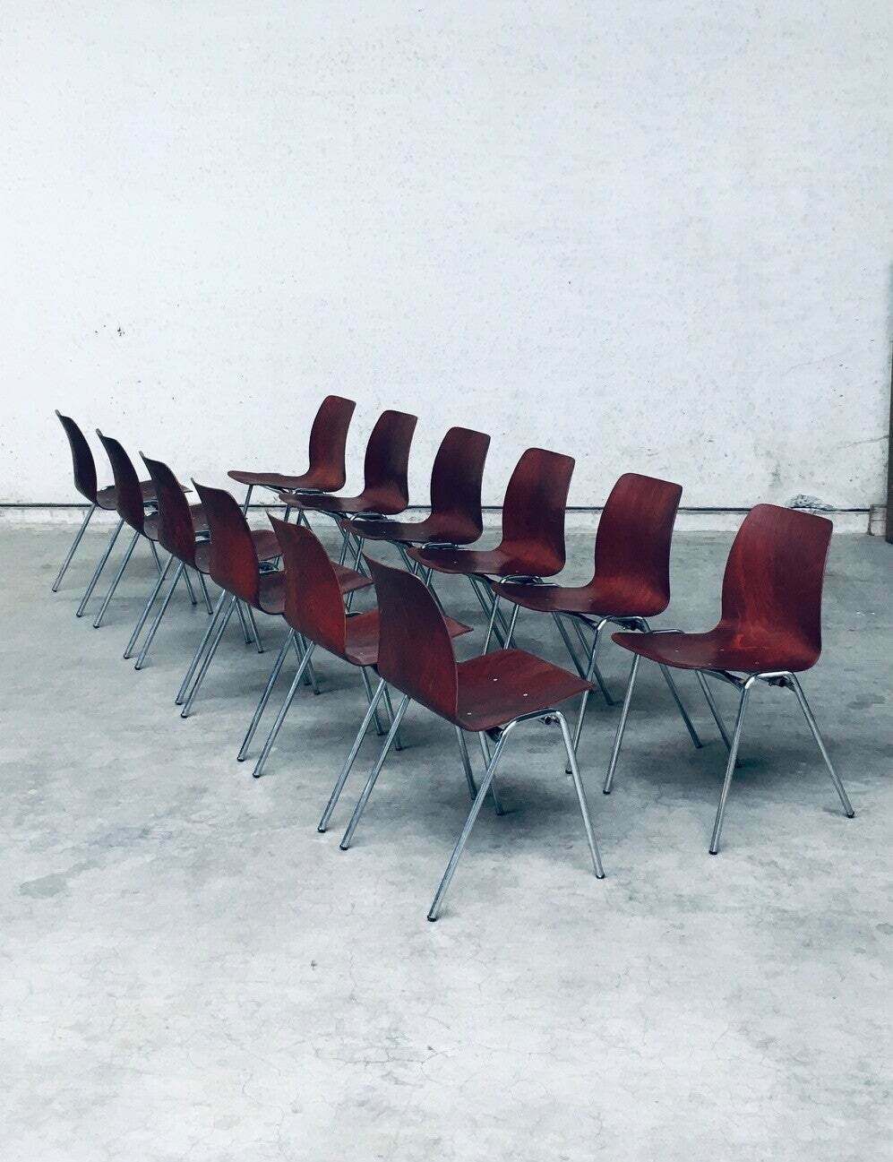 1760.0 Mid Century Design Stapelstoelen Van Elmar Flötotto Voor Pagholz, Jaren 1960, Duitsland photo