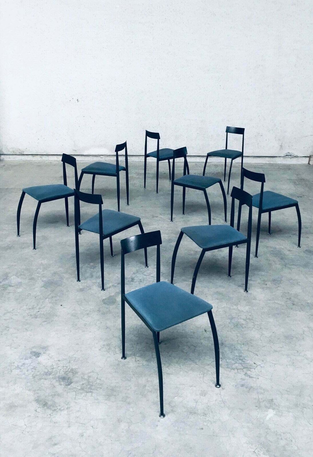 photo buy Postmodern Design "Lolly" Dining Chair Set By Fly Line, Italy 1980's