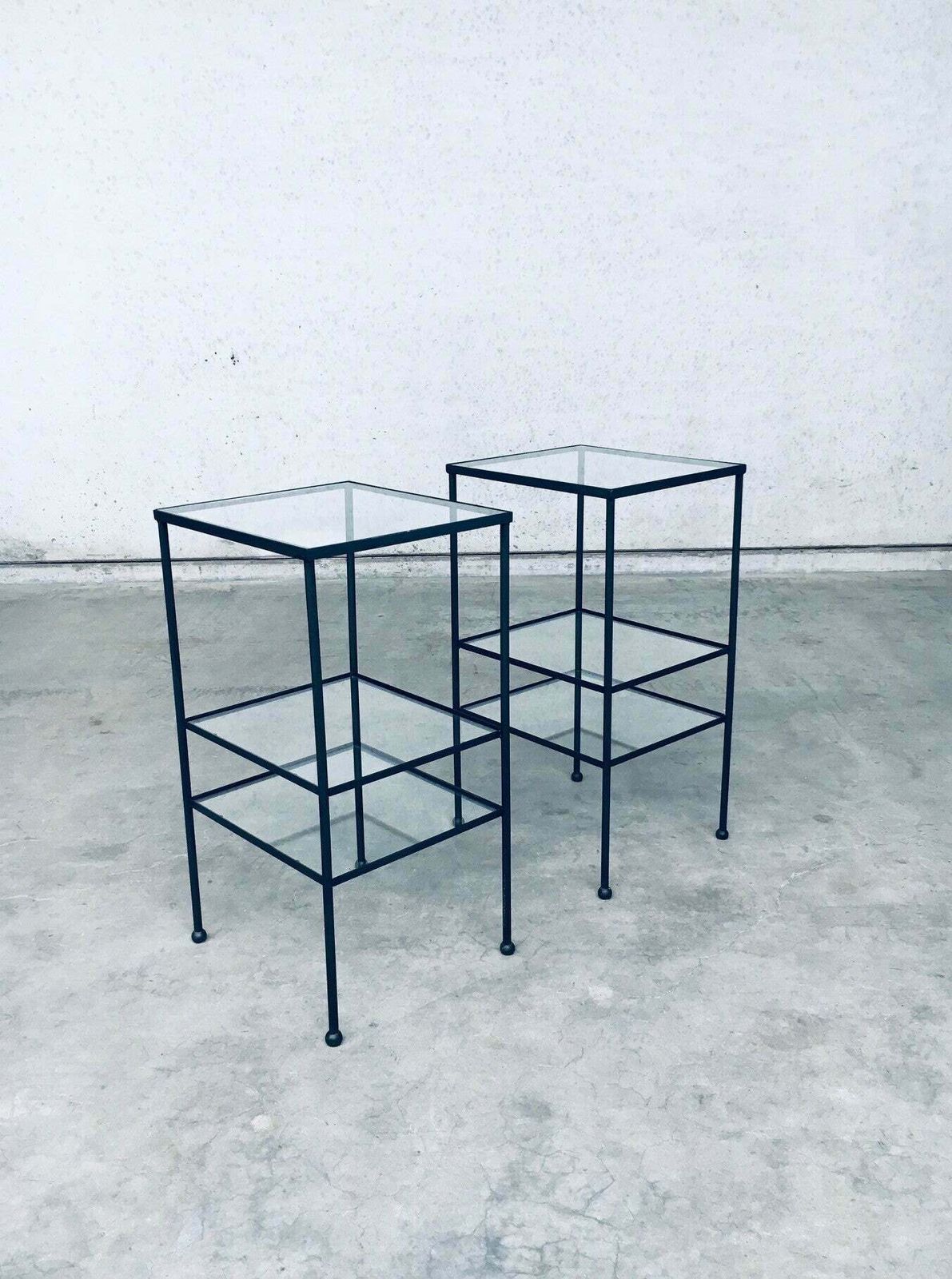Minimalistisch Design Drielaags Bijzettafelset, België, Ca. Jaren 1960 photo furniture