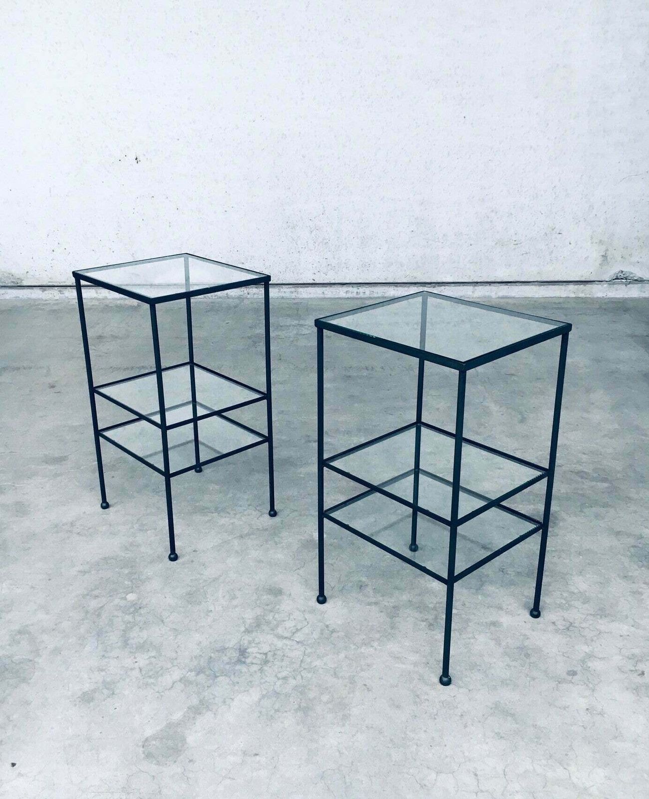 Minimalistisch Design Drielaags Bijzettafelset, België, Ca. Jaren 1960 photo vinterior