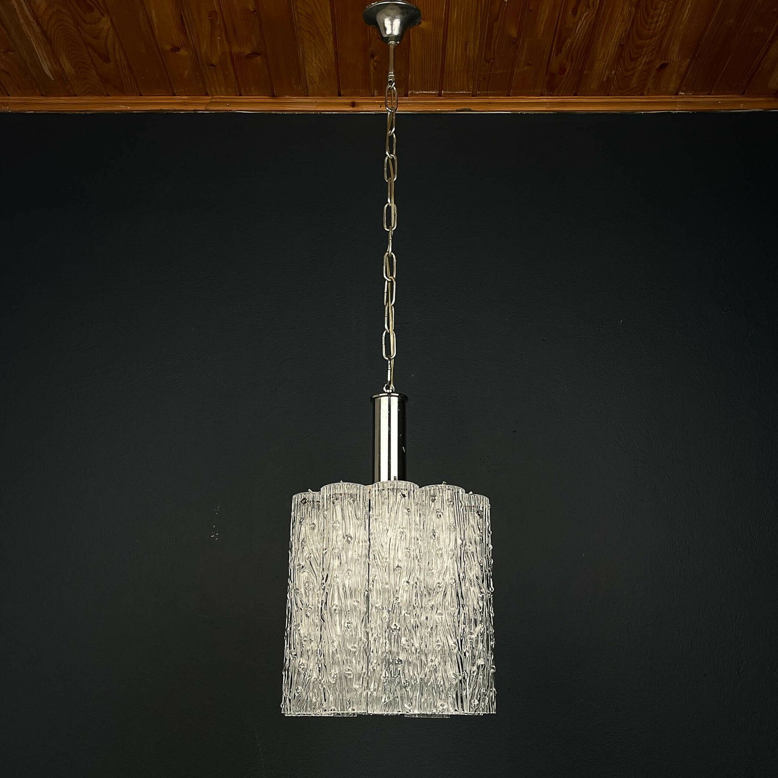 Mid Century Murano Glass Chandelier Tronchi By Toni Zuccheri For Venini Italy 1960s photo for sale