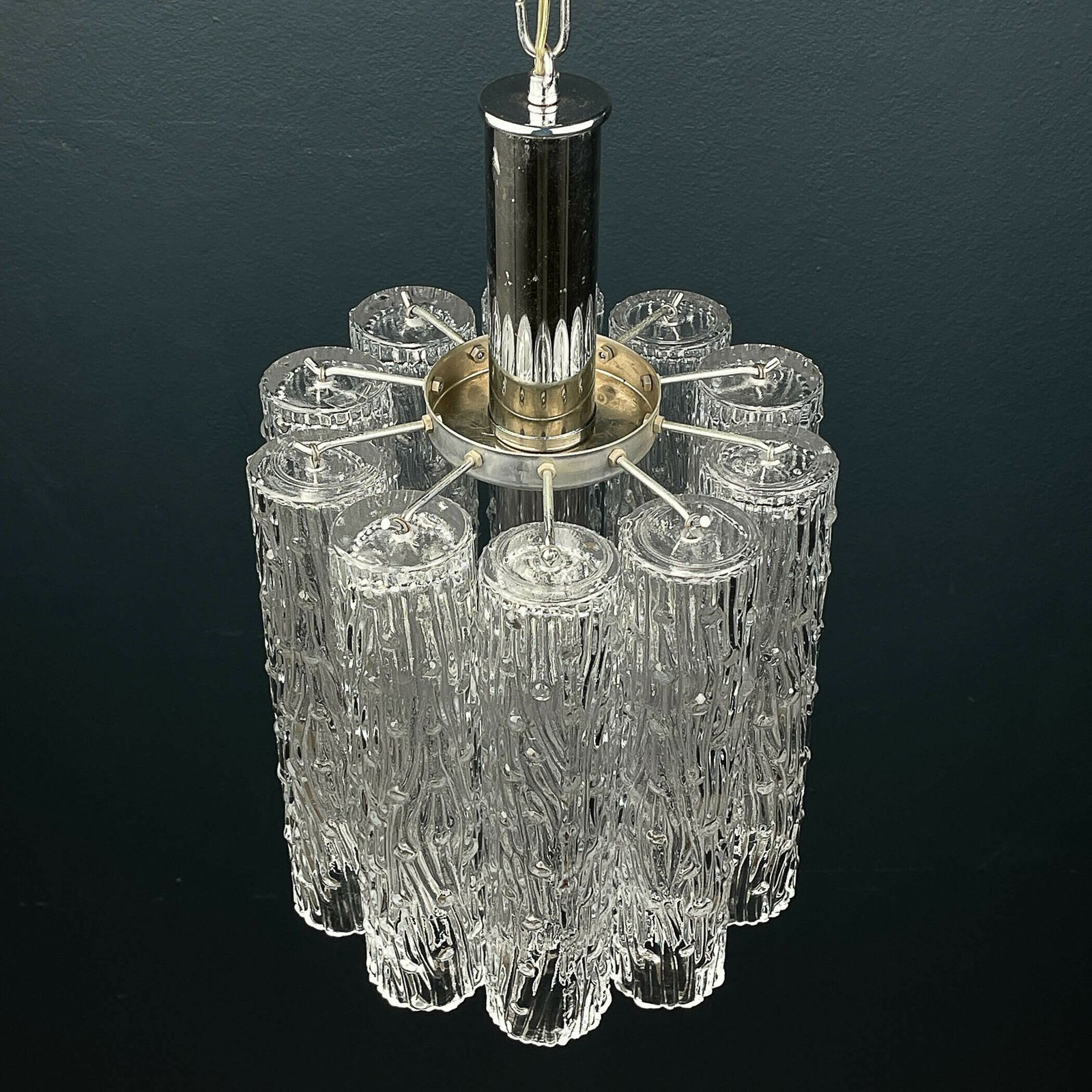 Mid Century Murano Glazen Hanglamp Tronchi Van Toni Zuccheri Voor Venini, Italië, Ca. Jaren 1960 photo Verlichting
